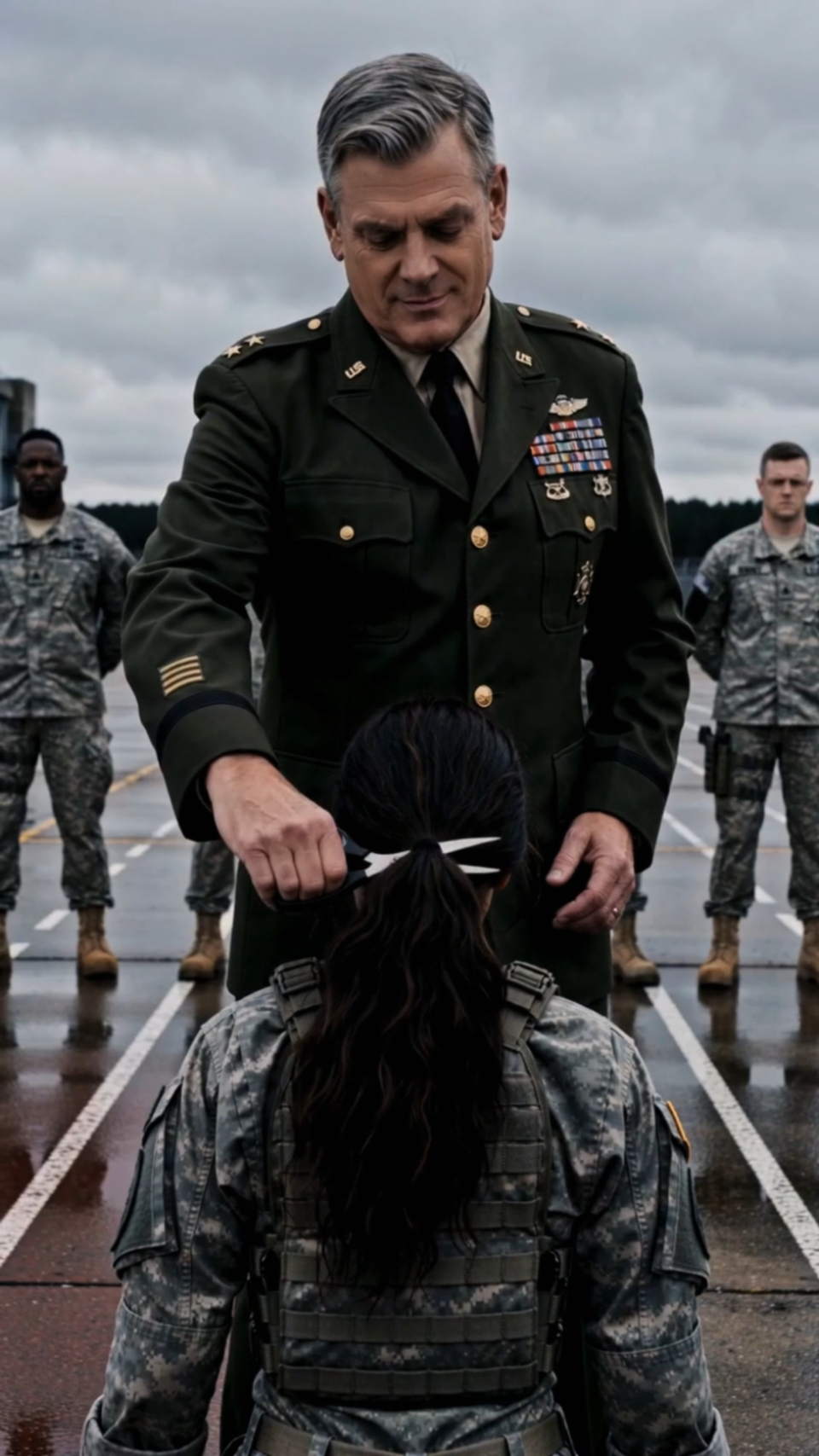 He Cut Her Hair Before the Entire Base