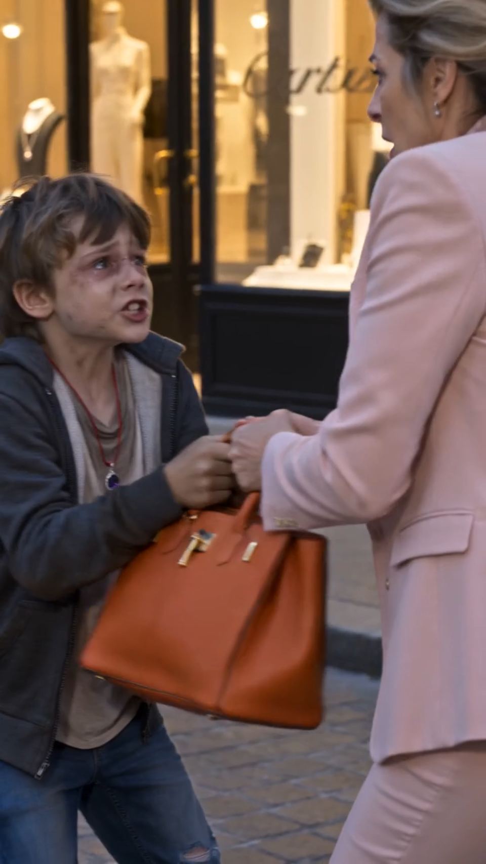 The Boy Who Tried to Steal Her Bag Carried Her Sister's Necklace